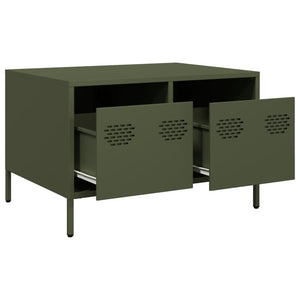 TV-Schrank Olivgrün, Stahl, 68 cm