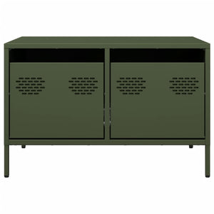 TV-Schrank Olivgrün, Stahl, 68 cm