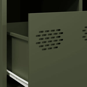 TV-Schrank Olivgrün, Stahl, 68 cm