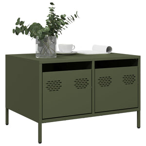 TV-Schrank Olivgrün, Stahl, 68 cm