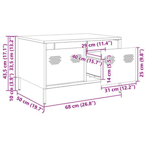 Weißer TV-Schrank 68 cm aus Stahl