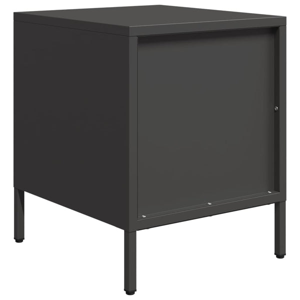 Nachttische 2er Set Schwarz Stahl