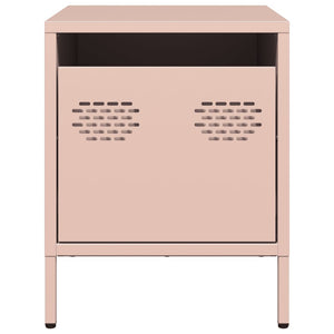 Nachttische 2er Set Rosa Stahl 35x39x43,5cm
