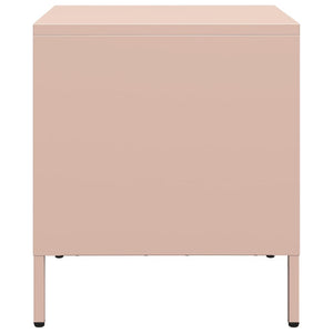 Nachttische 2er Set Rosa Stahl 35x39x43,5cm