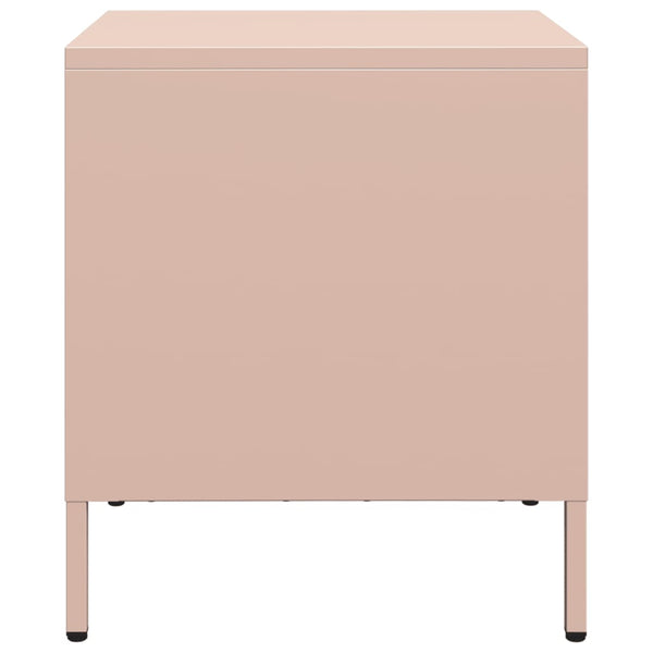 Nachttische 2er Set Rosa Stahl 35x39x43,5cm