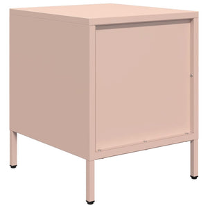 Nachttische 2er Set Rosa Stahl 35x39x43,5cm