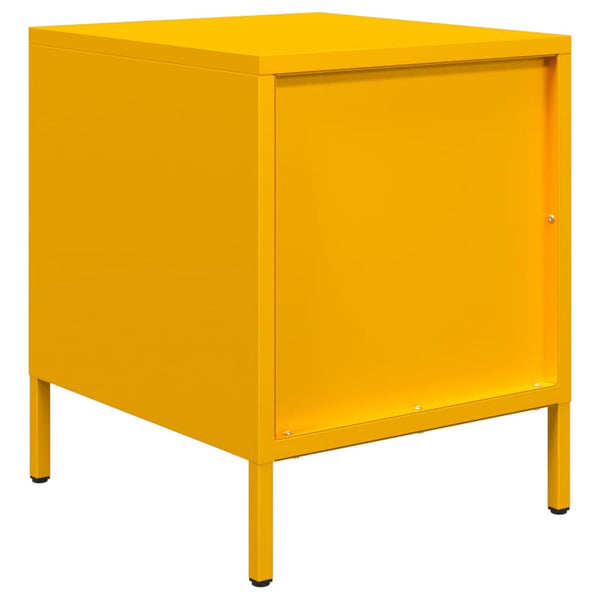 Nachttische 2er Set Senfgelb Stahl