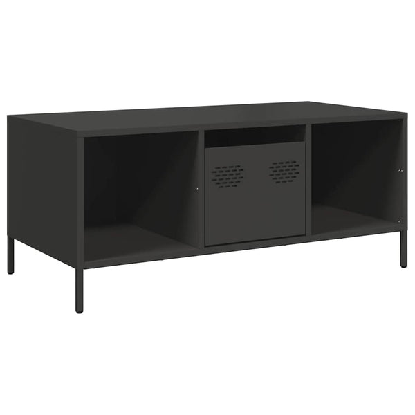 Schwarzer Couchtisch aus Stahl 101,5 cm