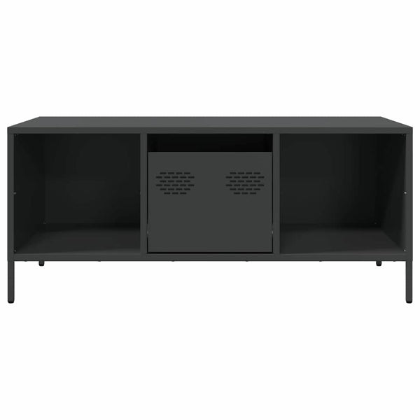 Schwarzer Couchtisch aus Stahl 101,5 cm