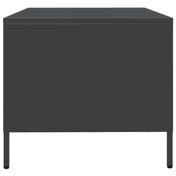 Schwarzer Couchtisch aus Stahl 101,5 cm