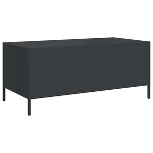 Schwarzer Couchtisch aus Stahl 101,5 cm