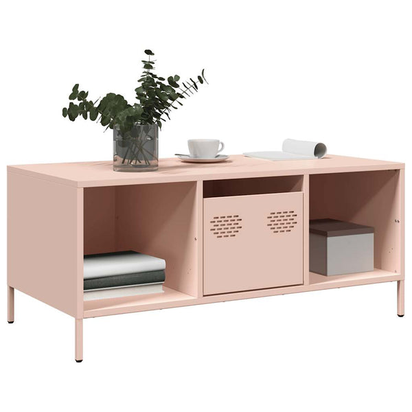 Rosa Couchtisch Stahl 101,5 cm