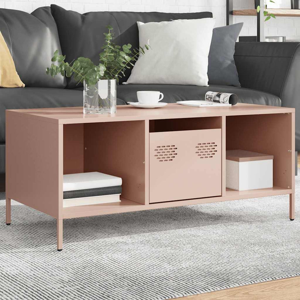 Rosa Couchtisch Stahl 101,5 cm