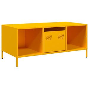 Senfgelber Couchtisch aus Stahl