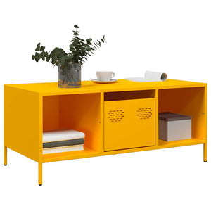Senfgelber Couchtisch aus Stahl