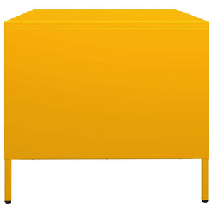 Senfgelber Couchtisch aus Stahl