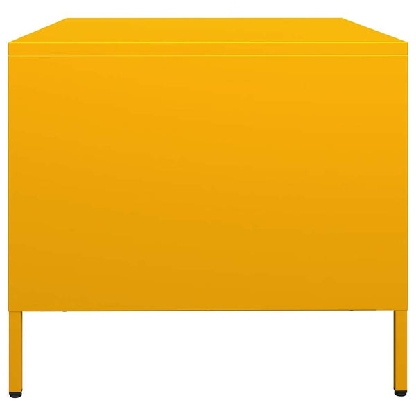 Senfgelber Couchtisch aus Stahl