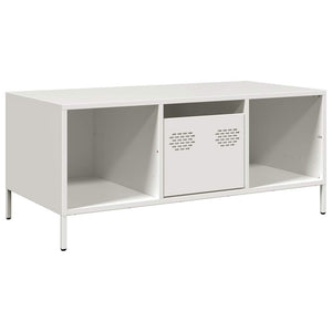 Weißer Couchtisch aus Stahl 101,5 cm