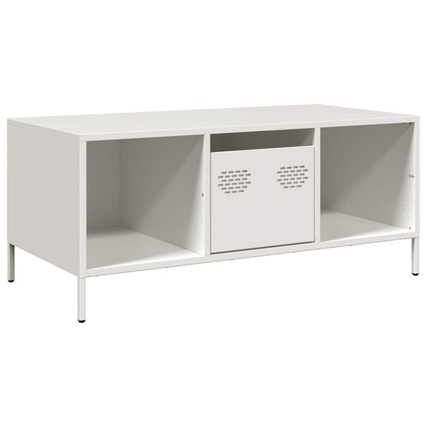 Weißer Couchtisch aus Stahl 101,5 cm