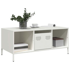 Weißer Couchtisch aus Stahl 101,5 cm