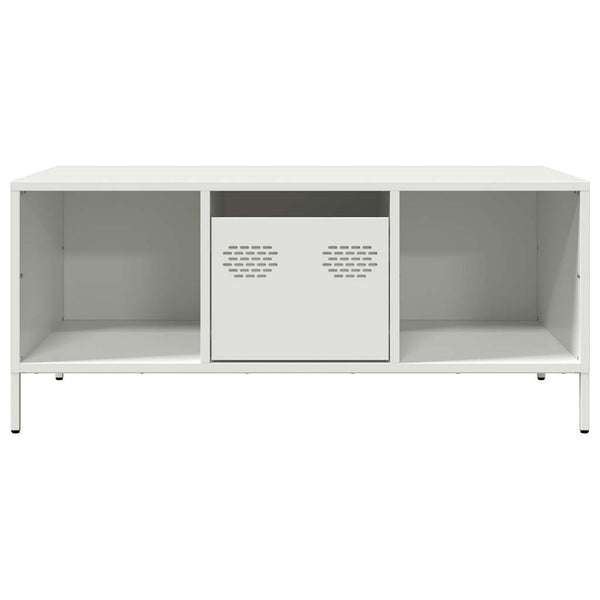 Weißer Couchtisch aus Stahl 101,5 cm