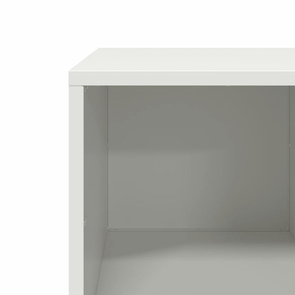 Weißer Couchtisch aus Stahl 101,5 cm
