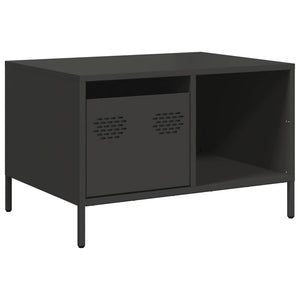 Schwarzer Couchtisch aus Stahl 68,5x50 cm