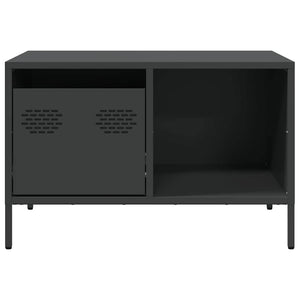 Schwarzer Couchtisch aus Stahl 68,5x50 cm