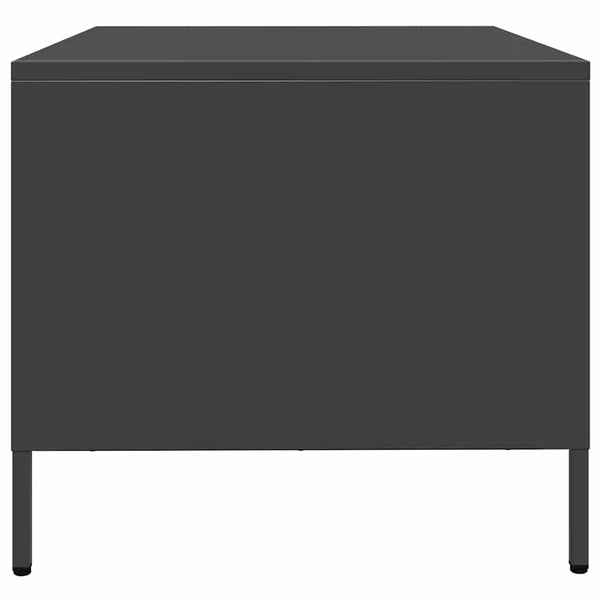 Schwarzer Couchtisch aus Stahl 68,5x50 cm