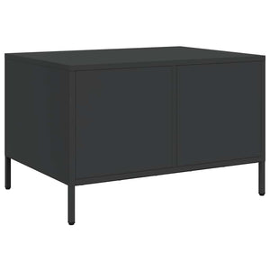 Schwarzer Couchtisch aus Stahl 68,5x50 cm