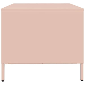 Rosa Couchtisch aus Stahl, 68,5 cm