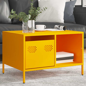 Senfgelber Couchtisch aus Stahl