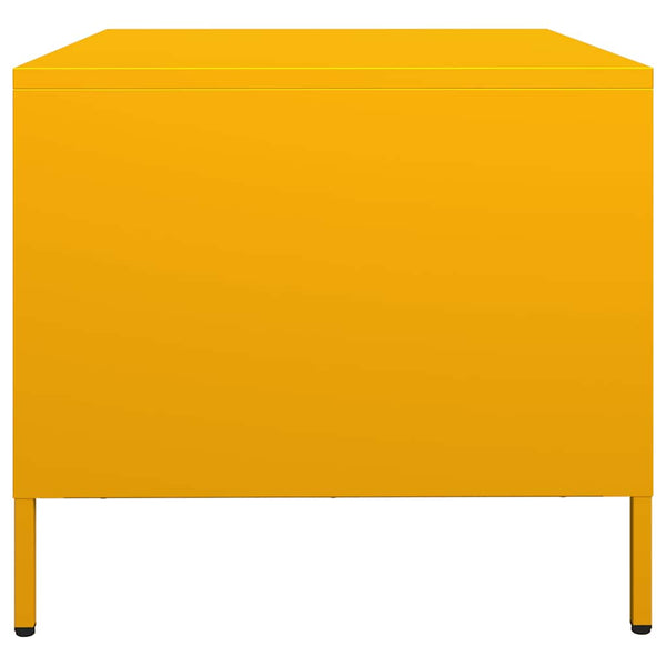 Senfgelber Couchtisch aus Stahl