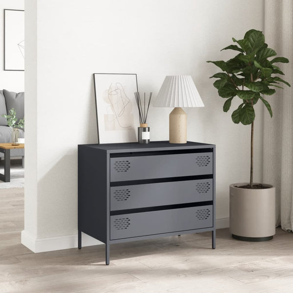 Anthrazit Sideboard, 68 cm Stahl