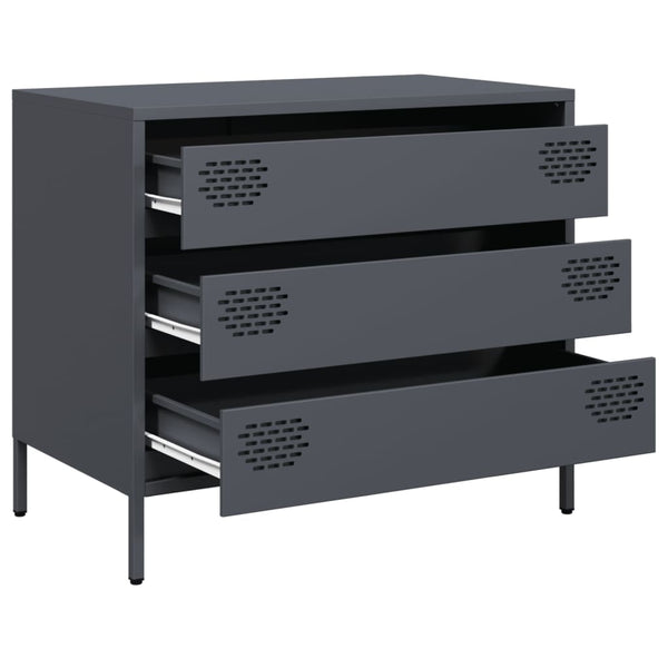Anthrazit Sideboard, 68 cm Stahl