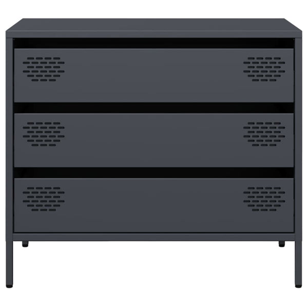 Anthrazit Sideboard, 68 cm Stahl
