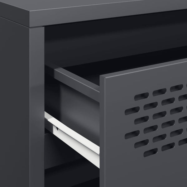 Anthrazit Sideboard, 68 cm Stahl