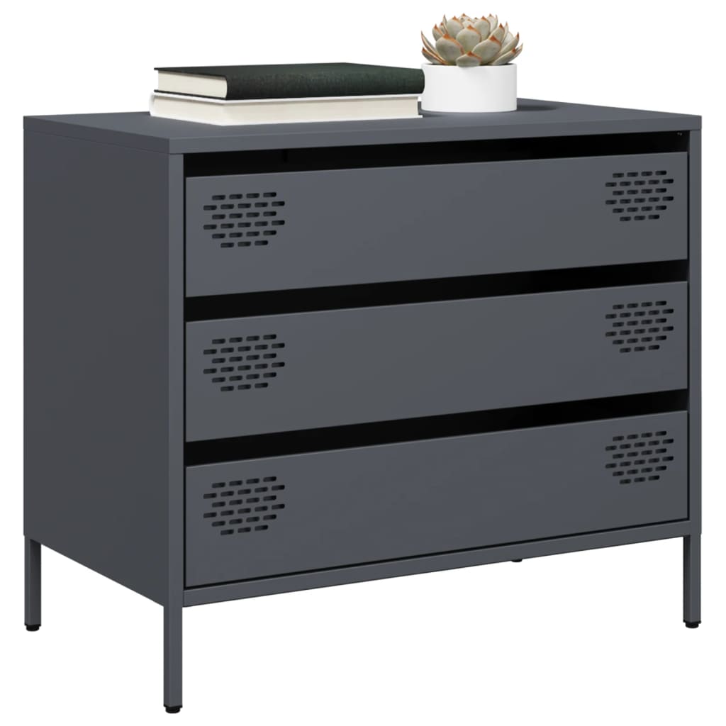 Anthrazit Sideboard, 68 cm Stahl