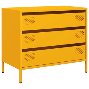 Senfgelbes Sideboard, 68 cm, Stahl