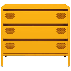 Senfgelbes Sideboard, 68 cm, Stahl