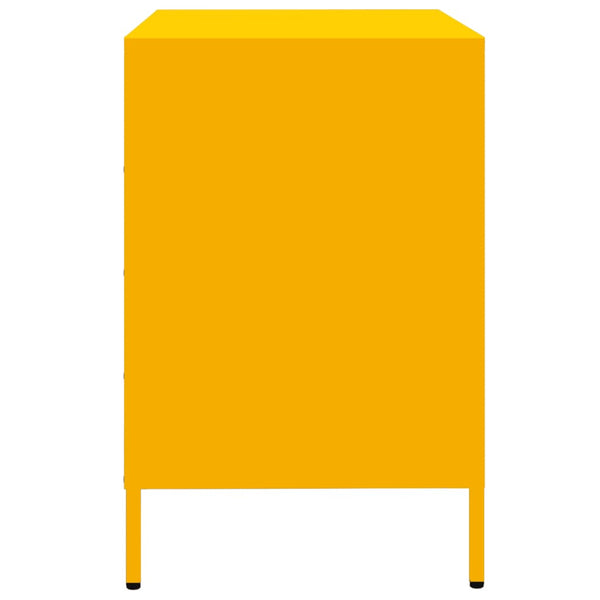Senfgelbes Sideboard, 68 cm, Stahl