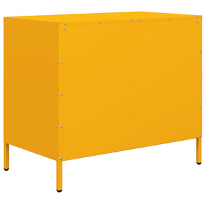 Senfgelbes Sideboard, 68 cm, Stahl