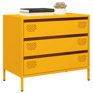 Senfgelbes Sideboard, 68 cm, Stahl