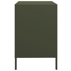 Olivgrünes Sideboard 68 cm aus Stahl