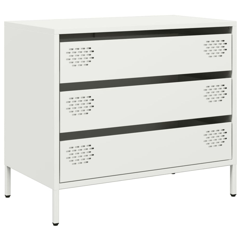 Weißes Sideboard aus Stahl, 68 cm