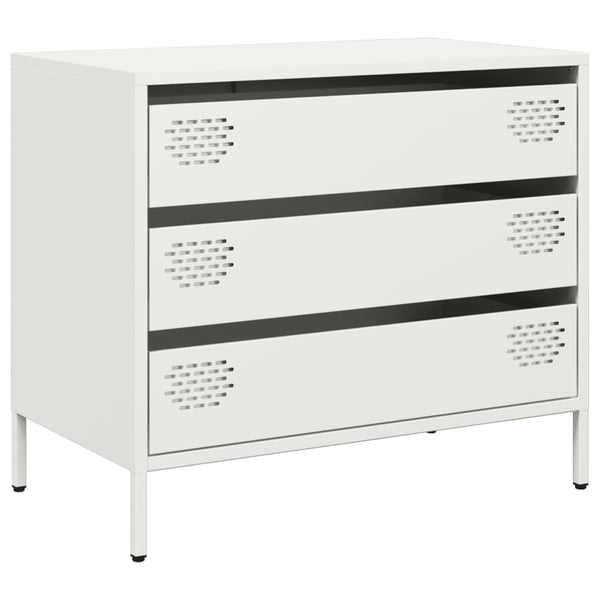 Weißes Sideboard aus Stahl, 68 cm
