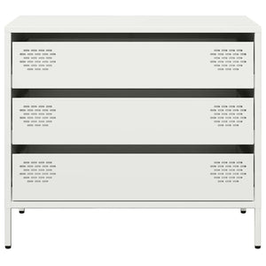 Weißes Sideboard aus Stahl, 68 cm