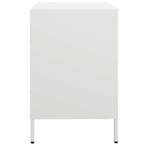 Weißes Sideboard aus Stahl, 68 cm