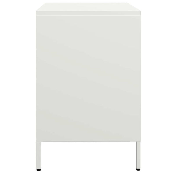 Weißes Sideboard aus Stahl, 68 cm