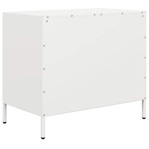 Weißes Sideboard aus Stahl, 68 cm